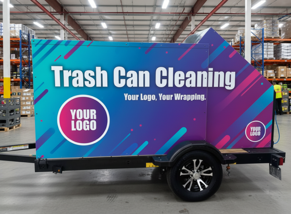 Single Axle Bin Cleaning Trailer for Sale - Residential Model