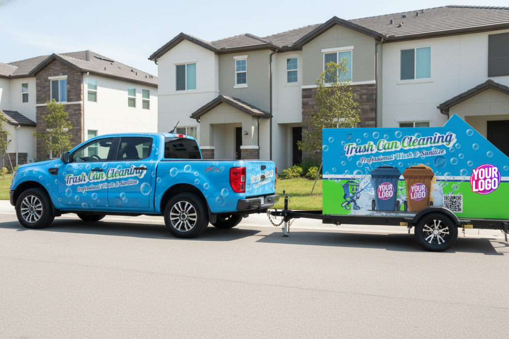 Single Axle Bin Cleaning Trailer