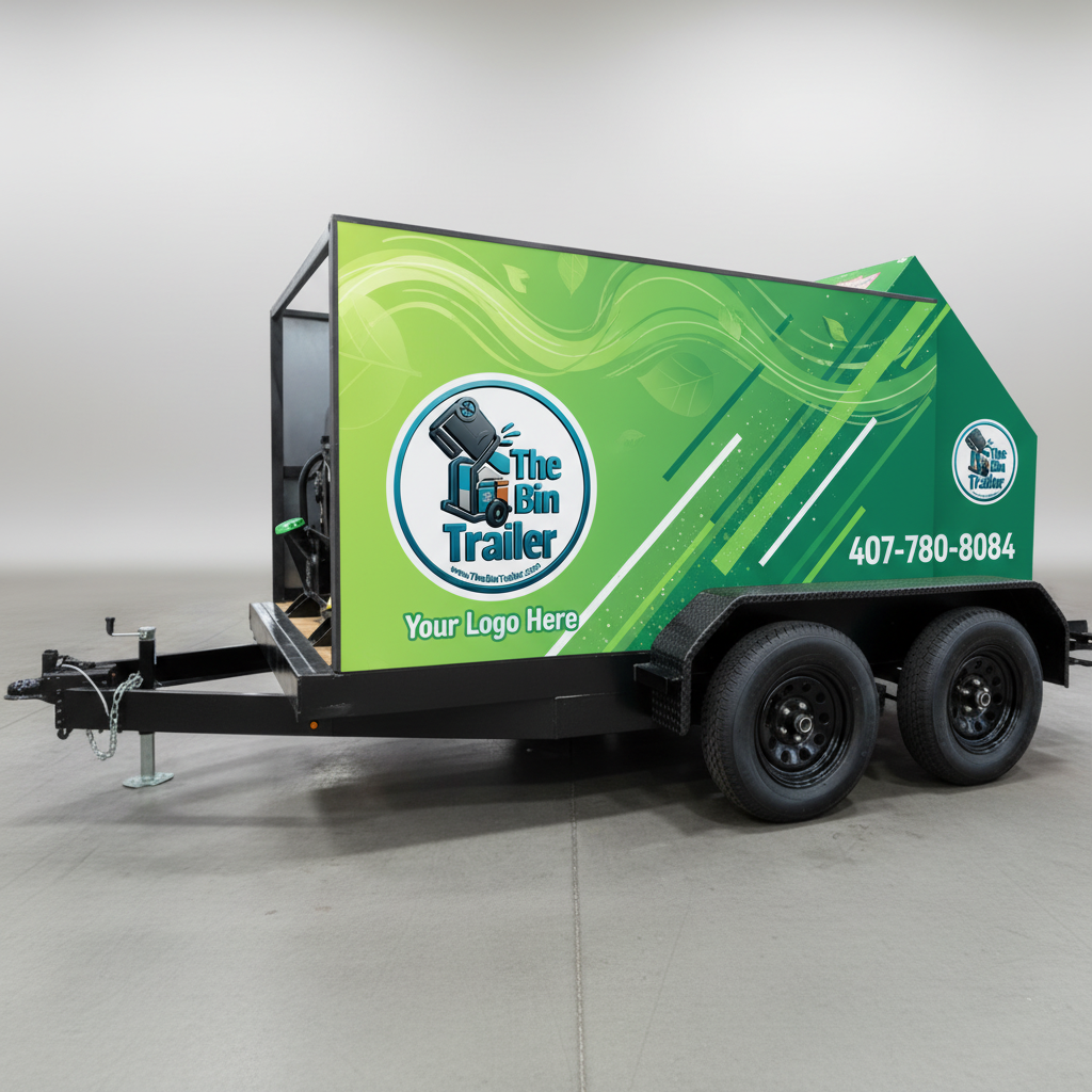 Garbage bin cleaning truck alternative trailer