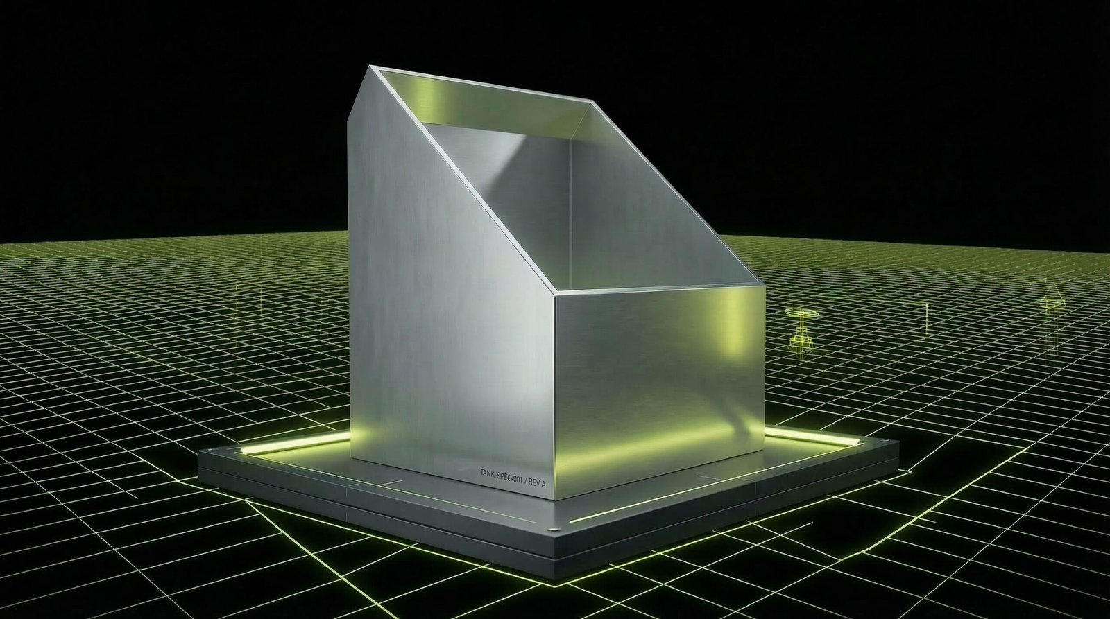 Aluminum wash tank and 200-gallon EPA-compliant wastewater recovery system for bin cleaning trailer