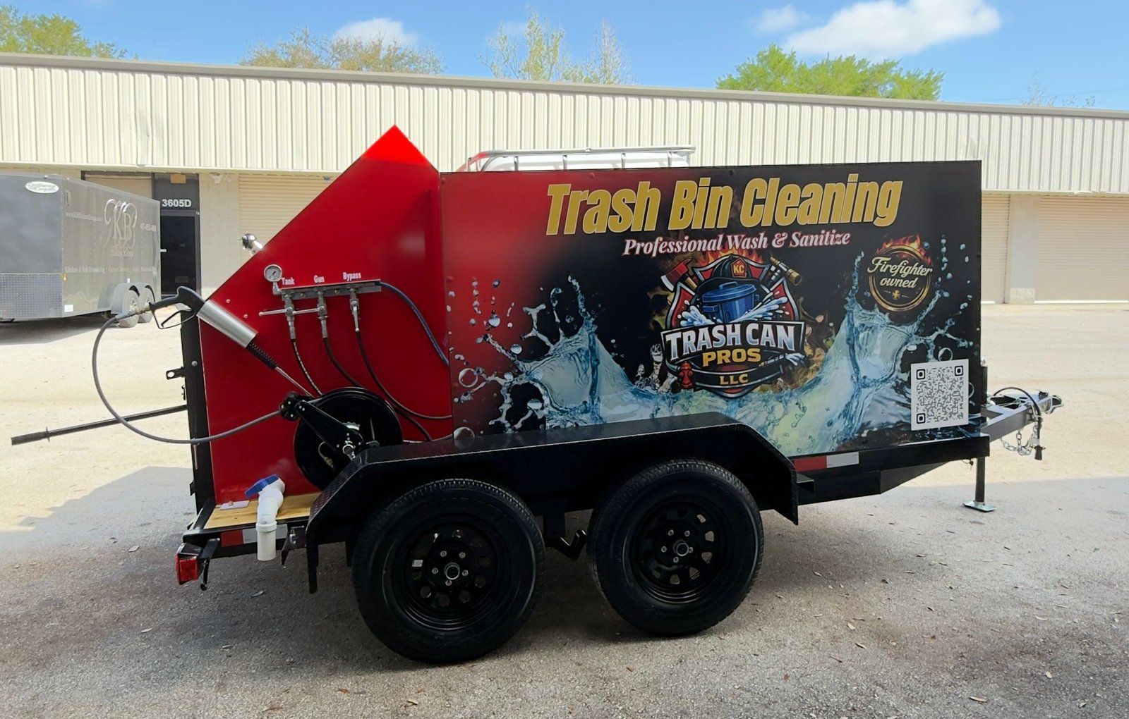 Double Hot American Classic red full custom wrap — owned by a Veteran and Firefighter entrepreneur