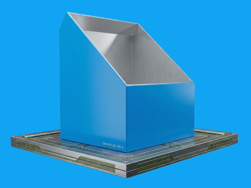 Eco Bright blue tank vinyl wrap