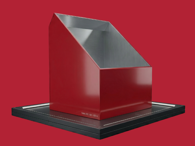 American Classic red tank vinyl wrap