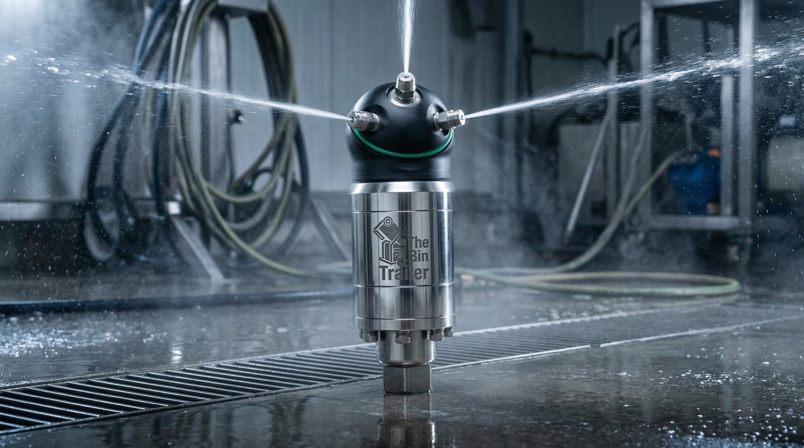 360° Rotating Wash Head firing water jets