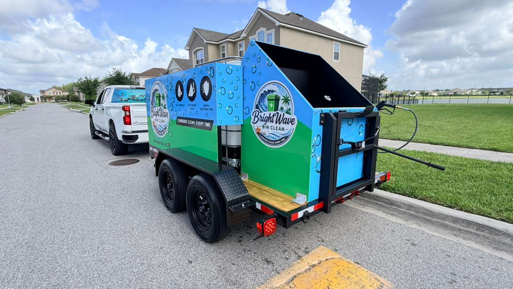 Double Hot commercial bin cleaning trailer — customer build North Carolina