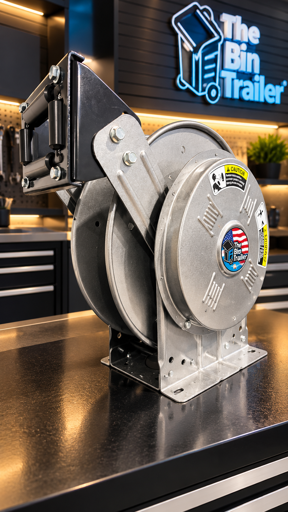 Hannay commercial-grade hose reel included with the California Edition